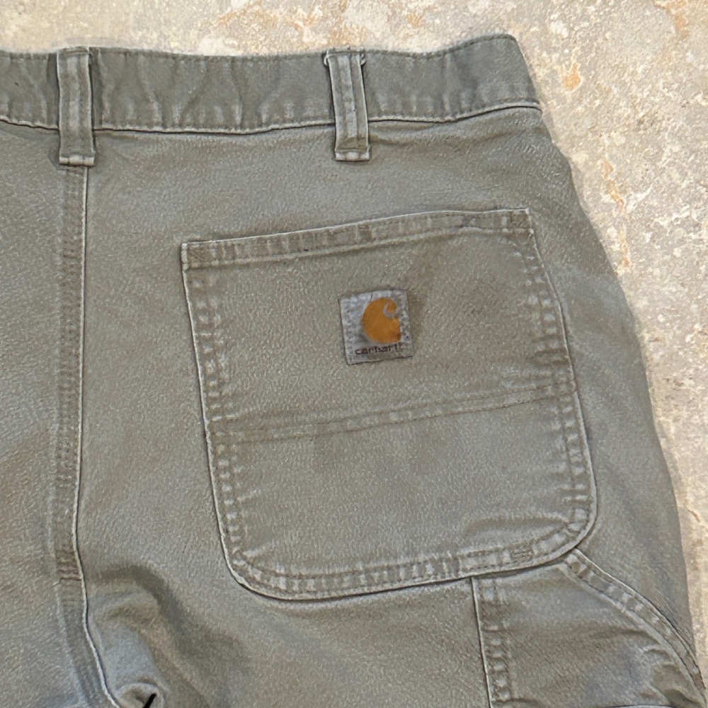 Carhartt Relaxed Straight Rugged Flex Duck Dungaree Mens 34x28 Desert Brown Work